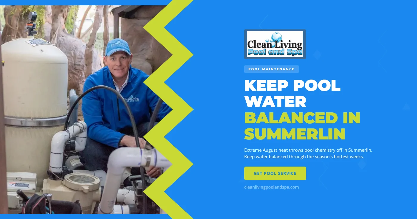 Summerlin pool maintenance in August heat — Clean Living Pool and Spa